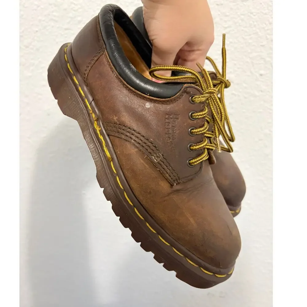 Vintage Doc Martens Dr. Martens Oxfords Made in England Brown Leather